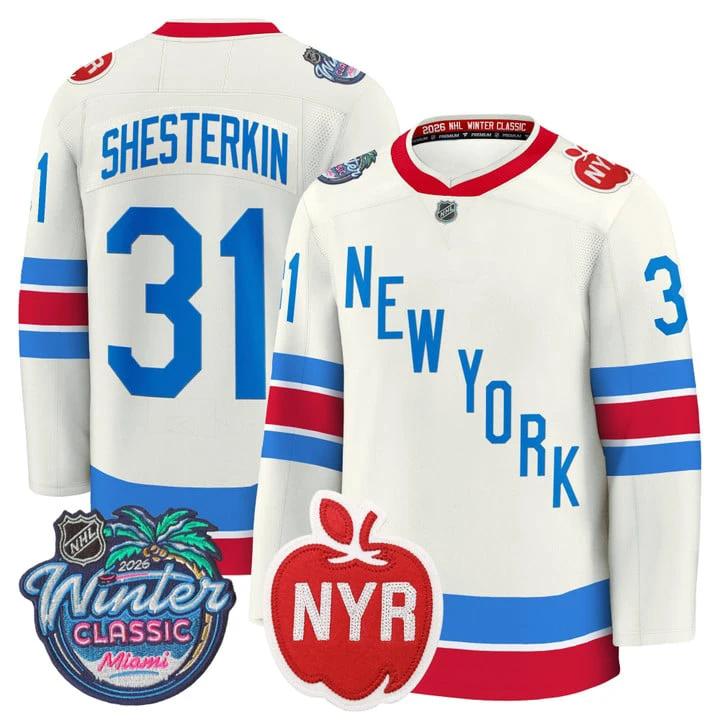 Igor Shesterkin Jersey #31 New York Rangers 2026 Winter Classic Premium Stitched by Hockey David