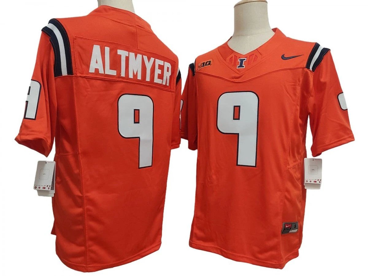 Illinois Fighting Illini #9 Luke Altmyer Vapor F.U.S.E. Limited Jersey by My Store NCAA Football Jerseys