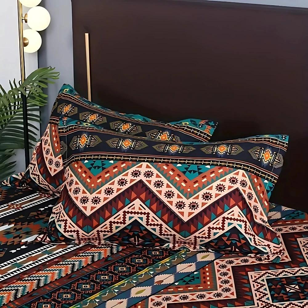 Indara Boho Tribal Print Duvet Cover Set by Casa & Beyond