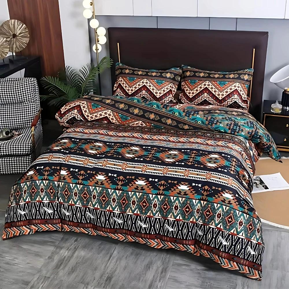 Indara Boho Tribal Print Duvet Cover Set by Casa & Beyond