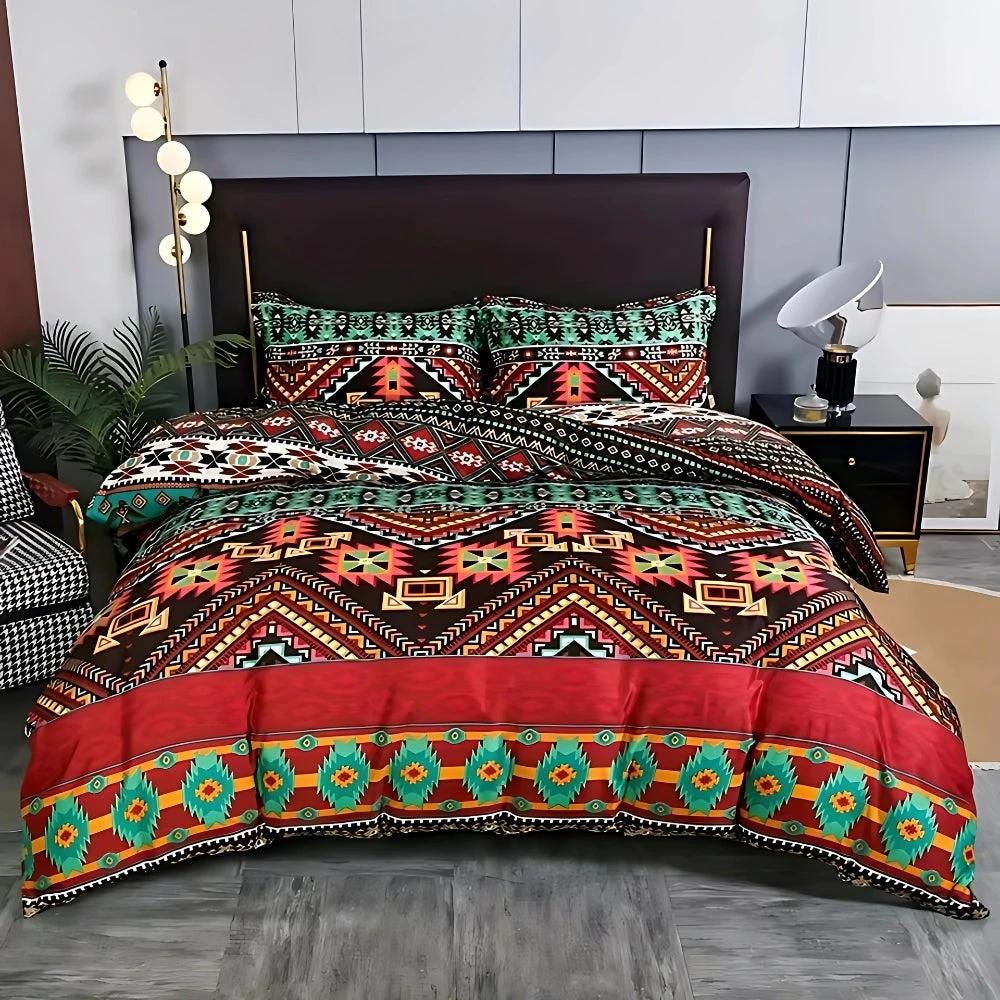 Indara Boho Tribal Print Duvet Cover Set by Casa & Beyond