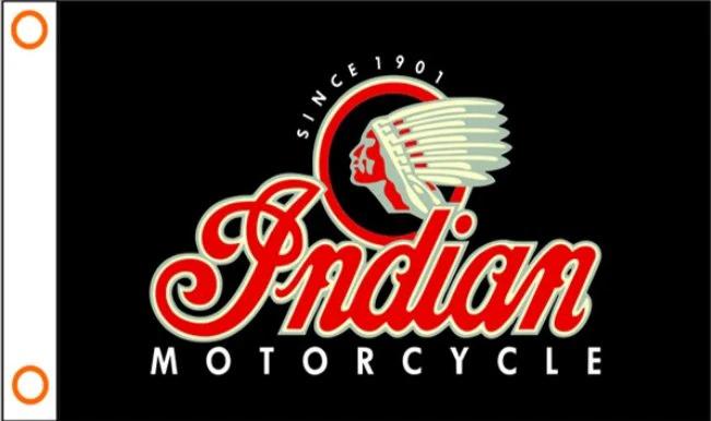 Indian Motorcycles Black Flag 3X5 Ft Polyester Banner USA 90x150cm by flagsjustdoit