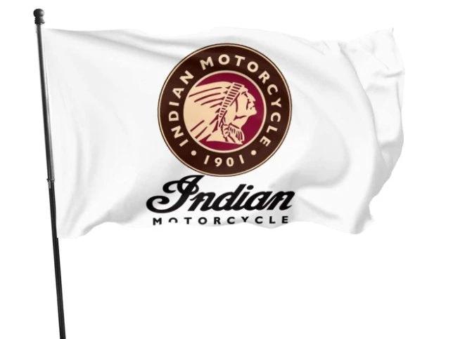 Indian White Flag 3X5 Ft Polyester Banner USA 90x150cm by flagsjustdoit