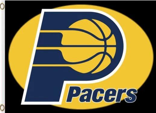 Indiana Pacers Custom US Sport Black Flag 3X5Ft Polyester Banner USA Digital Print by flagsjustdoit
