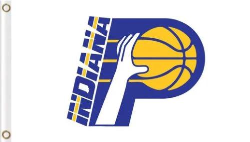 Indiana Pacers Custom US Sport White Flag 3X5Ft Polyester Banner USA Digital Print by flagsjustdoit
