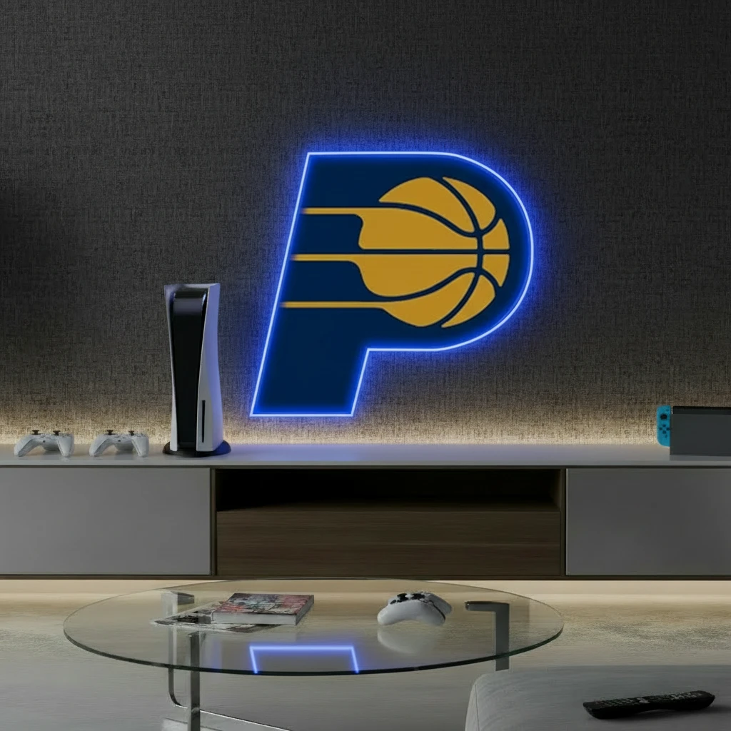 Indiana Pacers NBA Led Neon Sign Man Cave Decor by Neonchics Signs