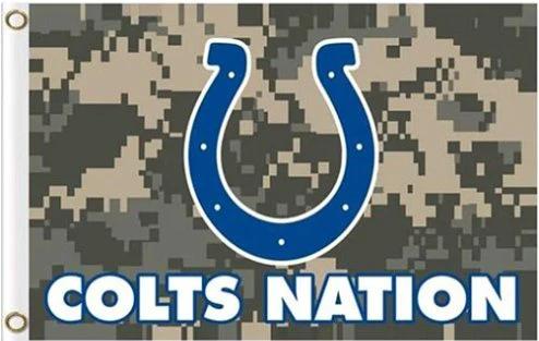 Indianapolis Colts Camo Flag 3X5 Ft Polyester Banner USA 90x150cm by flagsjustdoit