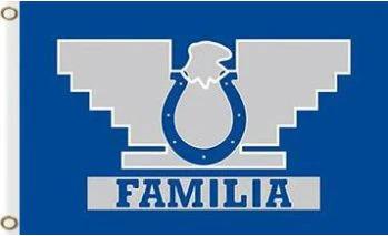 Indianapolis Colts Familia Flag 3X5 Ft Polyester Banner USA 90x150cm by flagsjustdoit