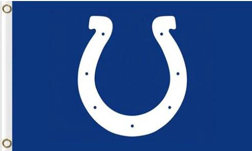 Indianapolis Colts Sports Blue Flag 3X5 Ft Polyester Banner USA 90x150cm by flagsjustdoit