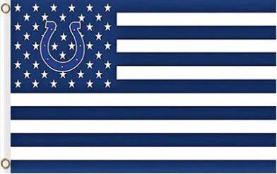 Indianapolis Colts Sports Star Vertical Flag 3X5 Ft Polyester Banner USA 90x150cm by flagsjustdoit