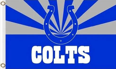 Indianapolis Colts Team Flag 3X5 Ft Polyester Banner USA 90x150cm by flagsjustdoit