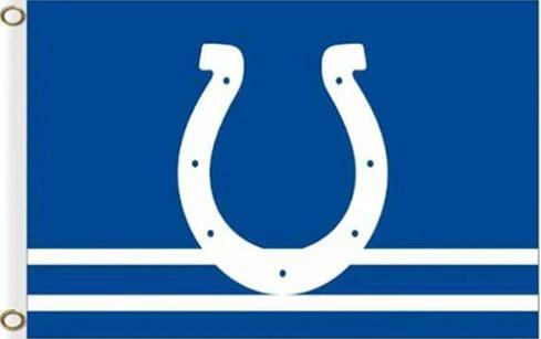 Indianapolis Colts Three Lines Flag 3X5 Ft Polyester Banner USA 90x150cm by flagsjustdoit