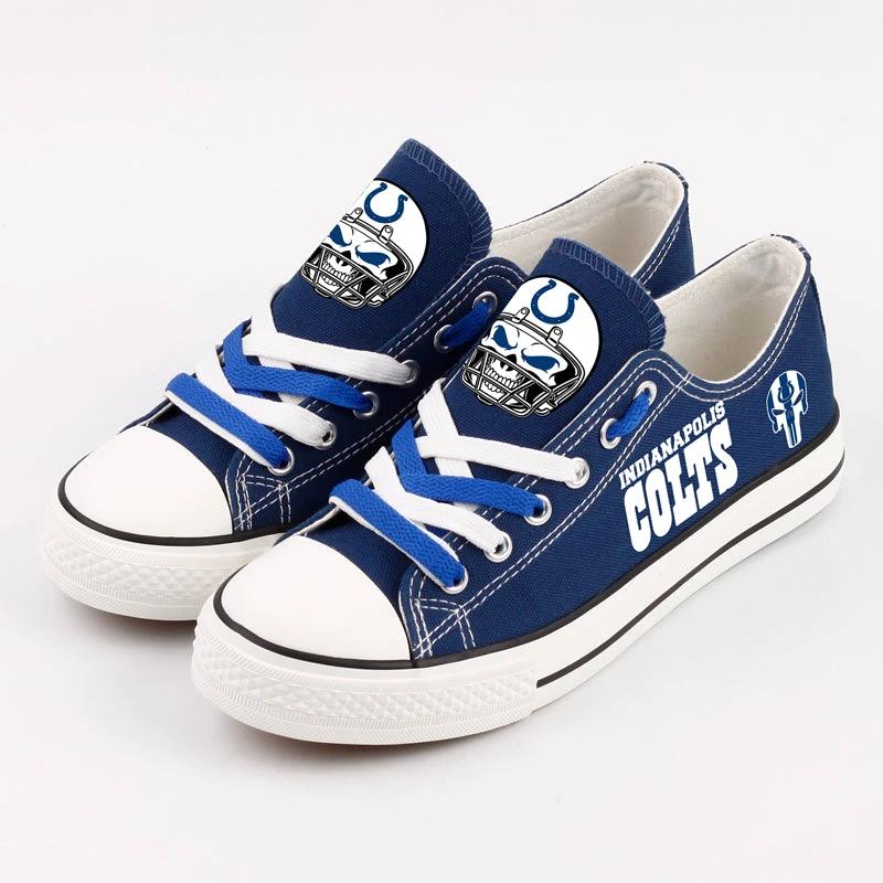 Indianapolis Colts Low Top Canvas Sport Sneakers Shoes For Men Women Fans by Crocs