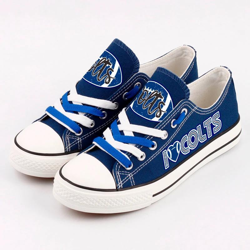 Indianapolis Colts Low Top Canvas Sport Sneakers Shoes For Men Women Fans by Crocs