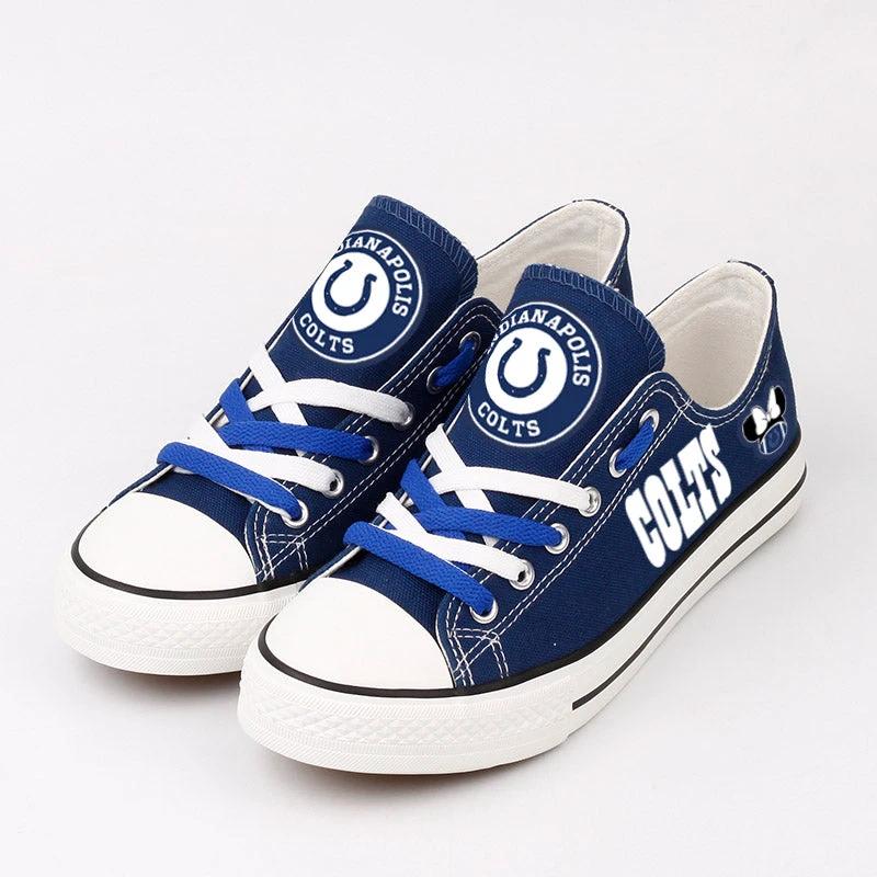 Indianapolis Colts Low Top Canvas Sport Sneakers Shoes For Men Women Fans by Crocs