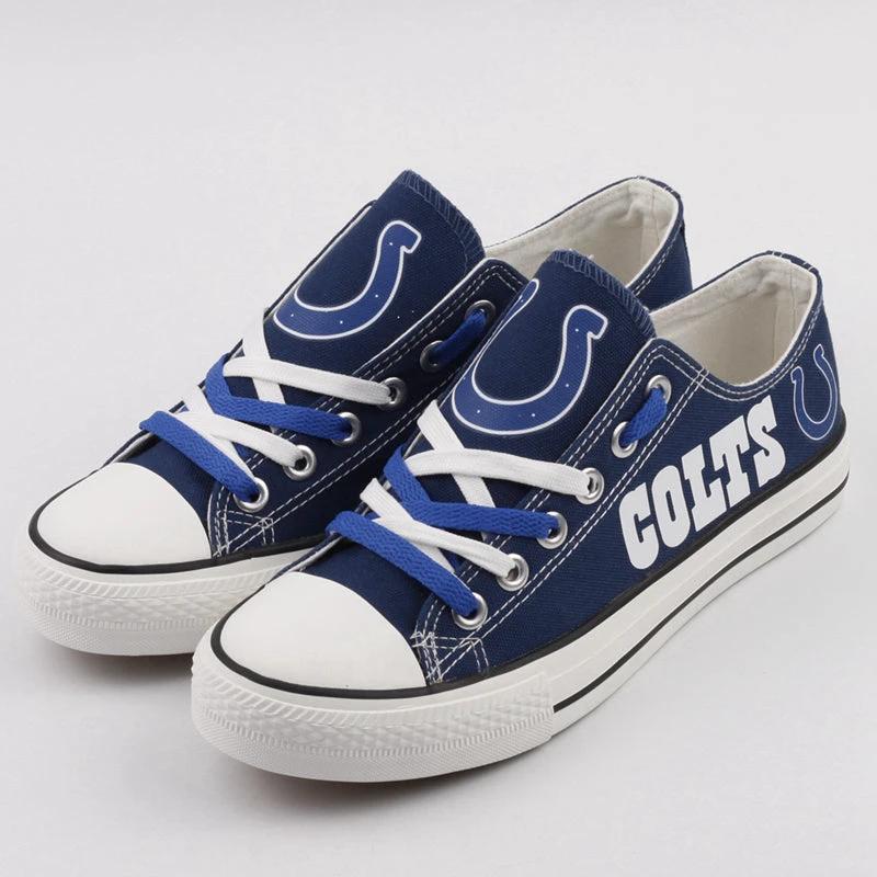 Indianapolis Colts Low Top Canvas Sport Sneakers Shoes For Men Women Fans by Crocs