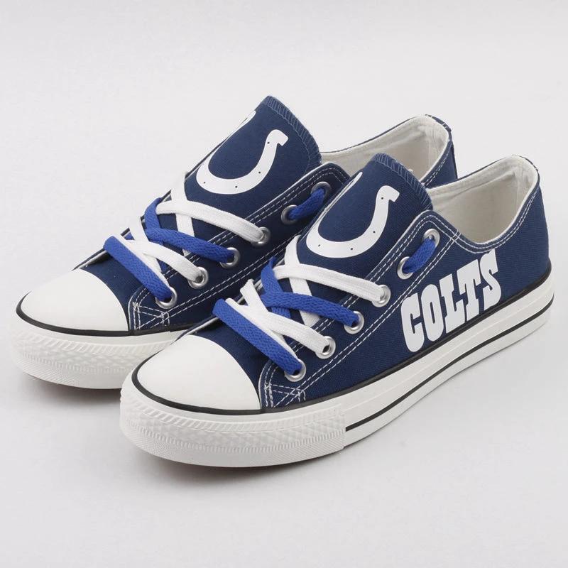 Indianapolis Colts Low Top Canvas Sport Sneakers Shoes For Men Women Fans by Crocs