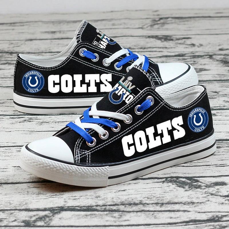 Indianapolis Colts Low Top Canvas Sport Sneakers Shoes For Men Women Fans by Crocs