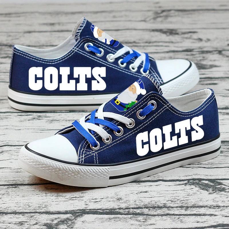 Indianapolis Colts Low Top Canvas Sport Sneakers Shoes For Men Women Fans by Crocs