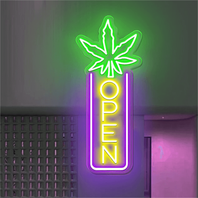 Indoor Vertical Open Sign Design Open Neon Sign by Neonchics