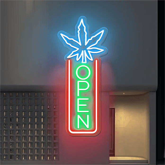 Indoor Vertical Open Sign Design Open Neon Sign by Neonchics