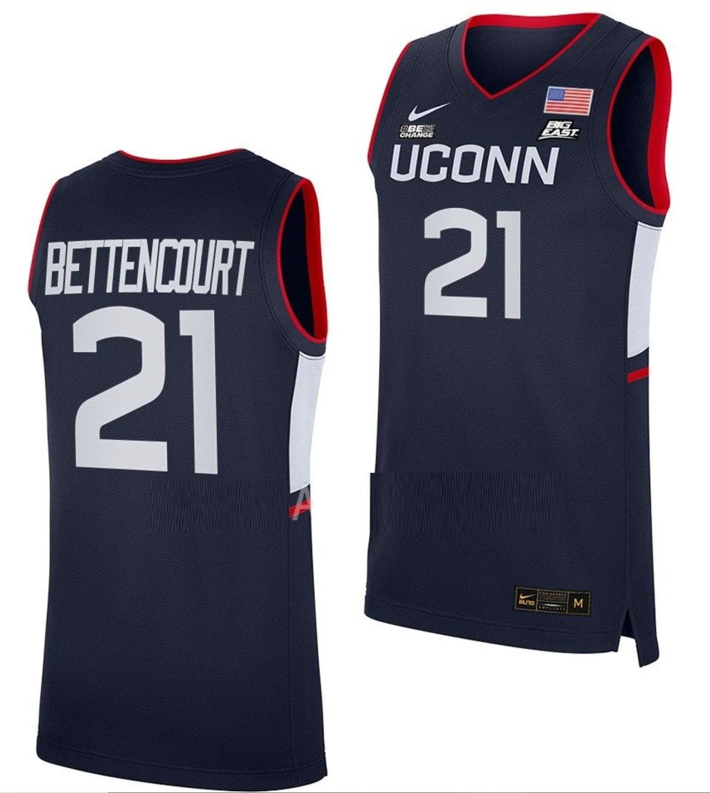 Ice Brady Jersey UConn Huskies College Basketball White Replica #25 by My store basketball