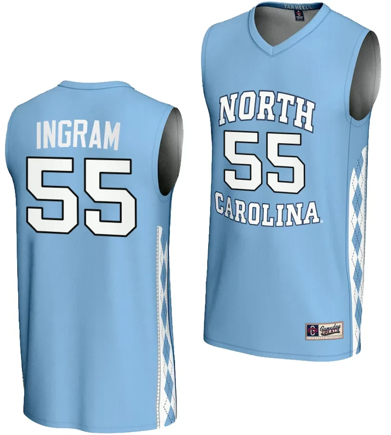 Ingram Blue Jersey #55 UNC Tar Heels Basketball Lightweight Blue by My store basketball