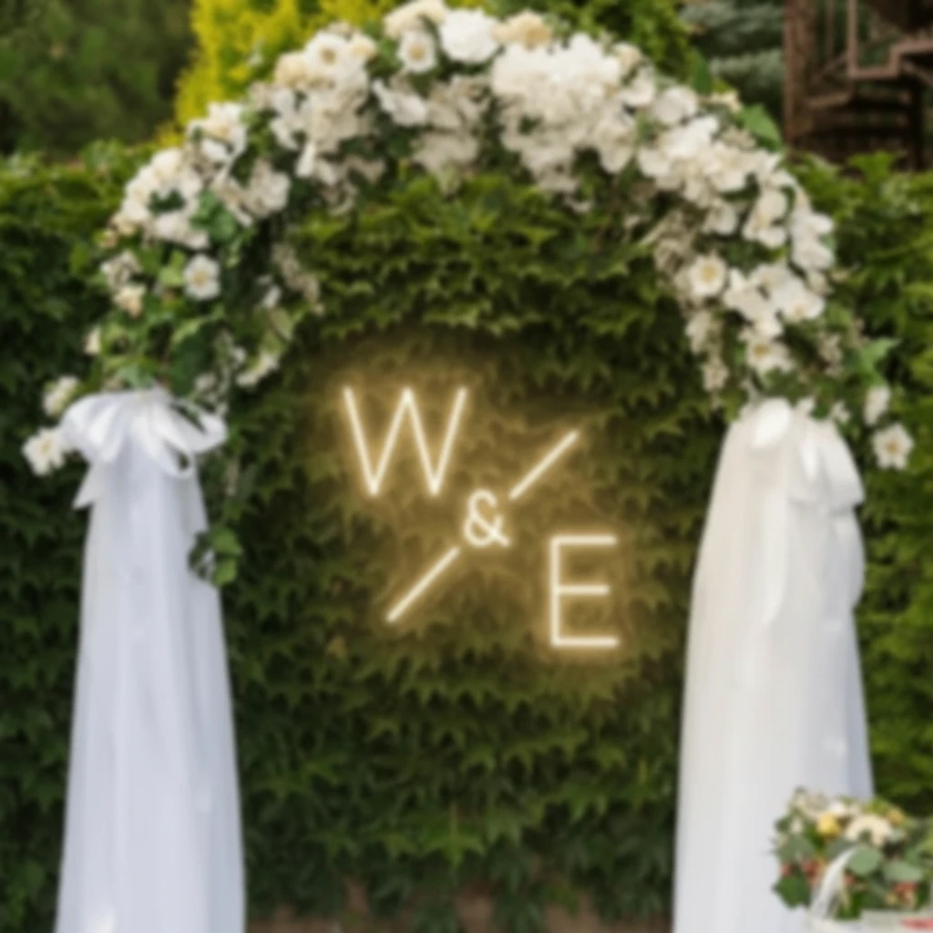 Initials Name Letter Neon Sign Custom Wedding Neon Sign by Neonchics