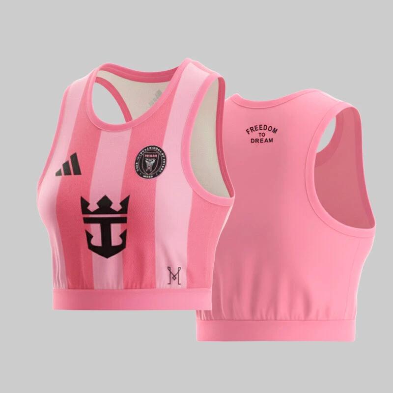 Inter Miami CF 2025-26 Home Crop Women’s Jersey Vibrant Fan Fashion – Pink by Soccer Jersey