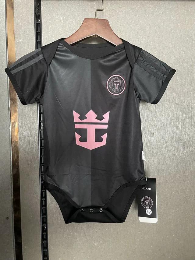 Inter Miami CF 2025-26 Sleek Infant Style Soccer Baby Bodysuit – Black by Soccer Jersey