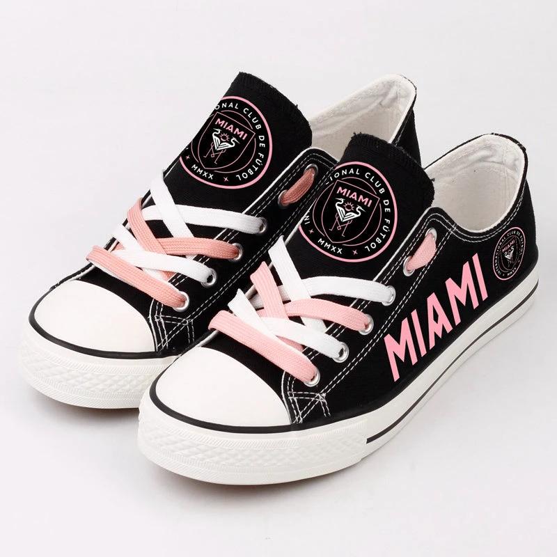 Inter Miami C.F Low Top Canvas Sport Sneakers Shoes For Men Women Fans by Crocs