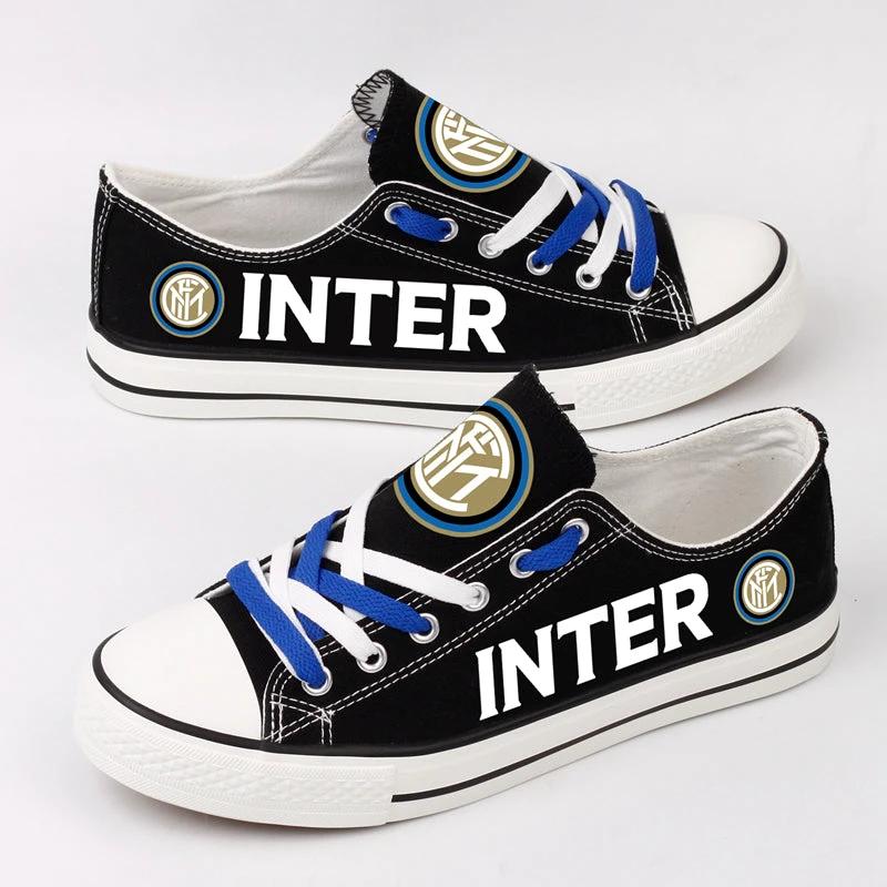 Inter Milan Low Top Canvas Sport Sneakers Shoes For Men Women Fans by Crocs