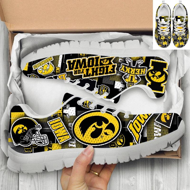 Iowa Hawkeyes Patterns Canvas Limited Sneaker Shoes For Men Women Fans by Crocs