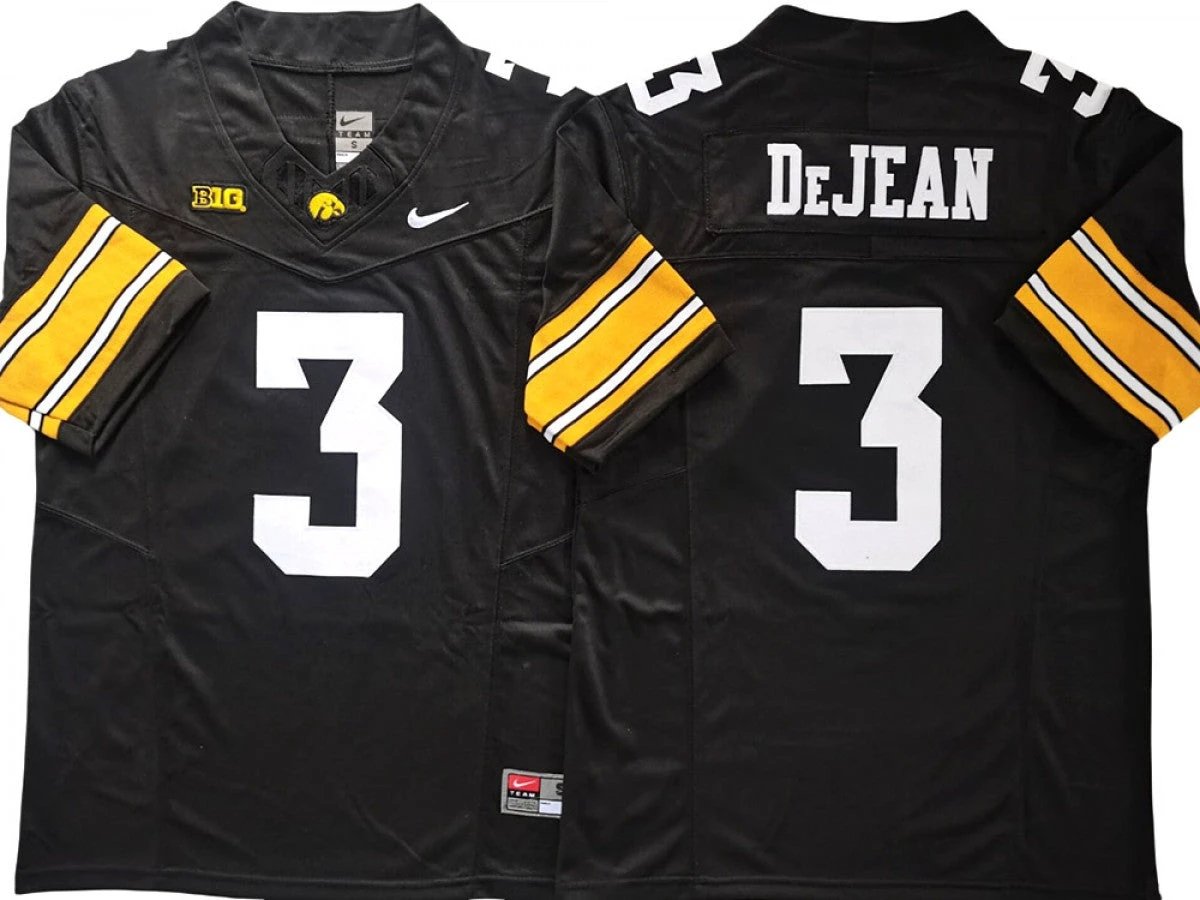 Iowa Hawkeyes #3 Cooper DeJean Vapor F.U.S.E. Limited Jersey Stitched by My Store NCAA Football Jerseys