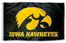 Iowa Hawkeyes Flag-3x5 FT NCAA The University of Iowa Banner-100% polyester -one side & 2 sides by flagsshop