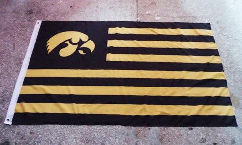 Iowa Hawkeyes Flag-3x5 FT NCAA The University of Iowa Banner-100% polyester -one side & 2 sides by flagsshop