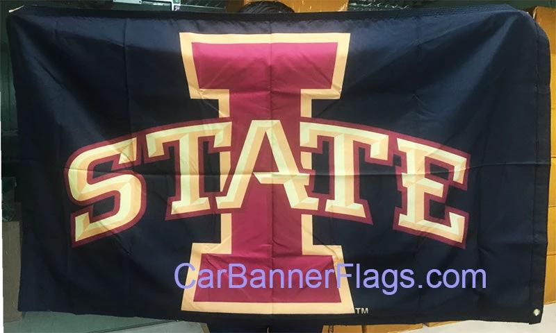 Iowa State Cyclones Flag-3x5 FT NCAA Iowa State University Banner-100% polyester-one side & 2 sides by flagsshop