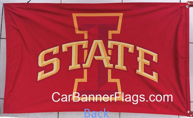 Iowa State Cyclones Flag-3x5 FT NCAA Iowa State University Banner-100% polyester-one side & 2 sides by flagsshop