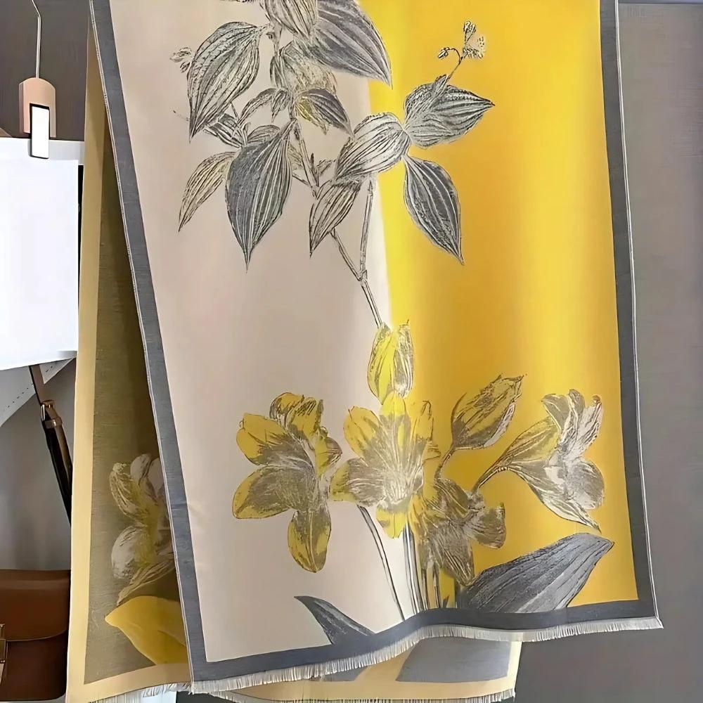 Iris Floral Soft Scarf Shawl by Casa & Beyond