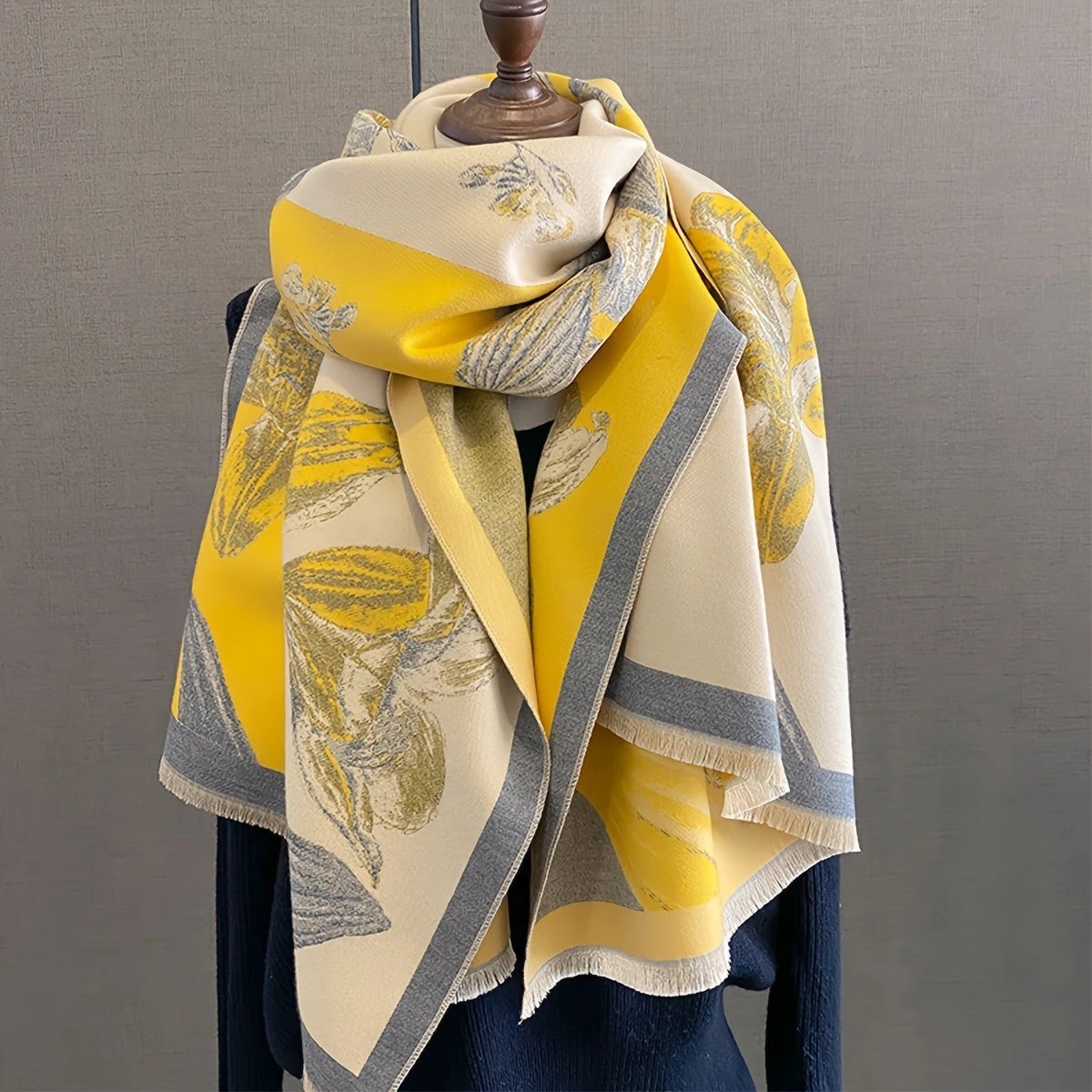 Iris Floral Soft Scarf Shawl by Casa & Beyond
