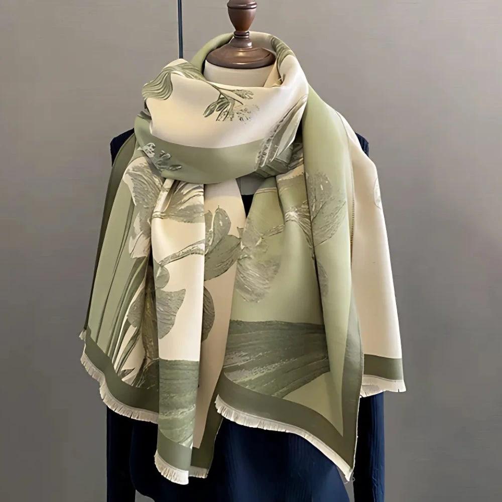 Iris Floral Soft Scarf Shawl by Casa & Beyond