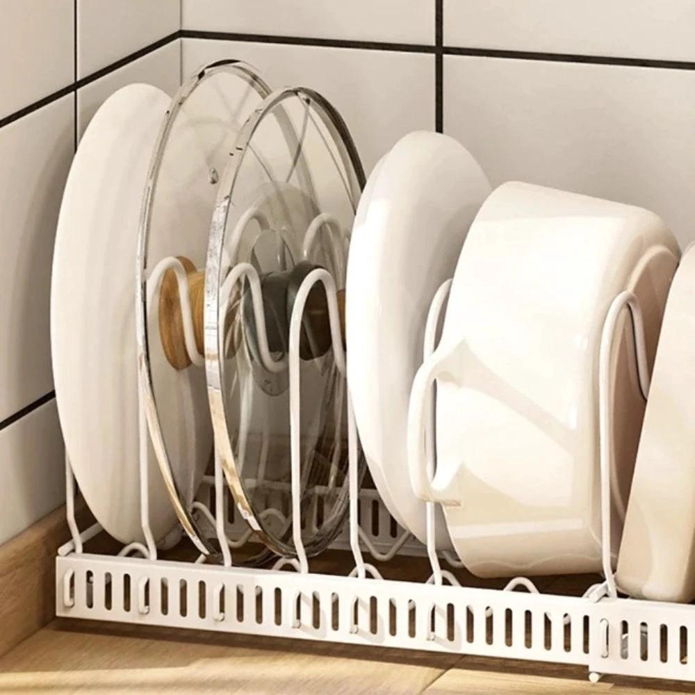 Iron Dish Pot Lid and Utensils Storage Rack by Casa & Beyond
