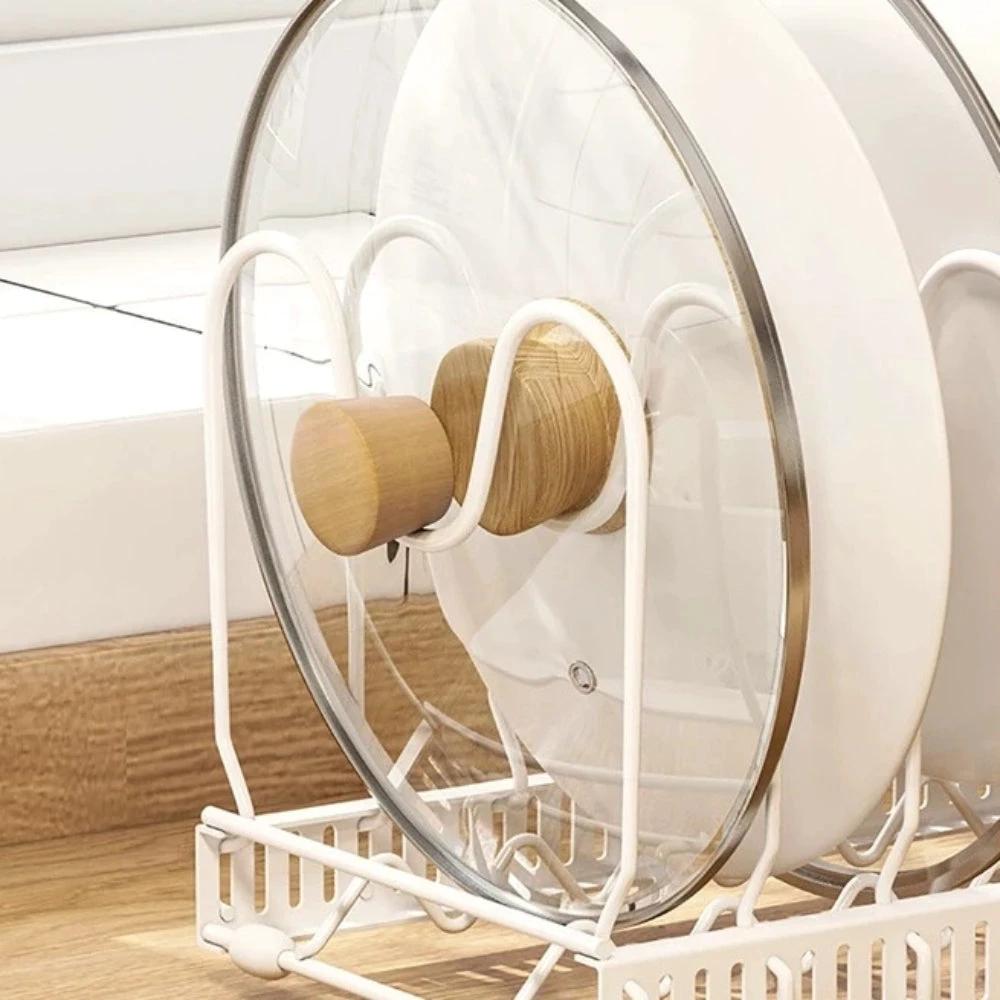 Iron Dish Pot Lid and Utensils Storage Rack by Casa & Beyond
