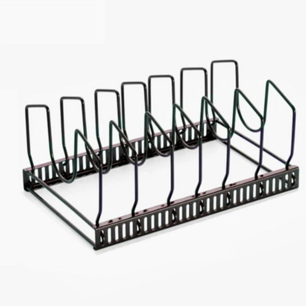 Iron Dish Pot Lid and Utensils Storage Rack by Casa & Beyond