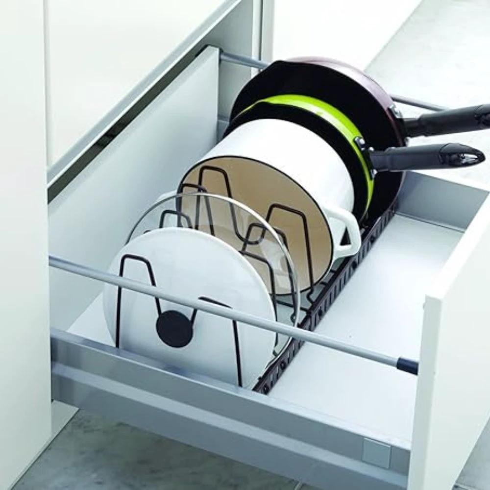 Iron Dish Pot Lid and Utensils Storage Rack by Casa & Beyond