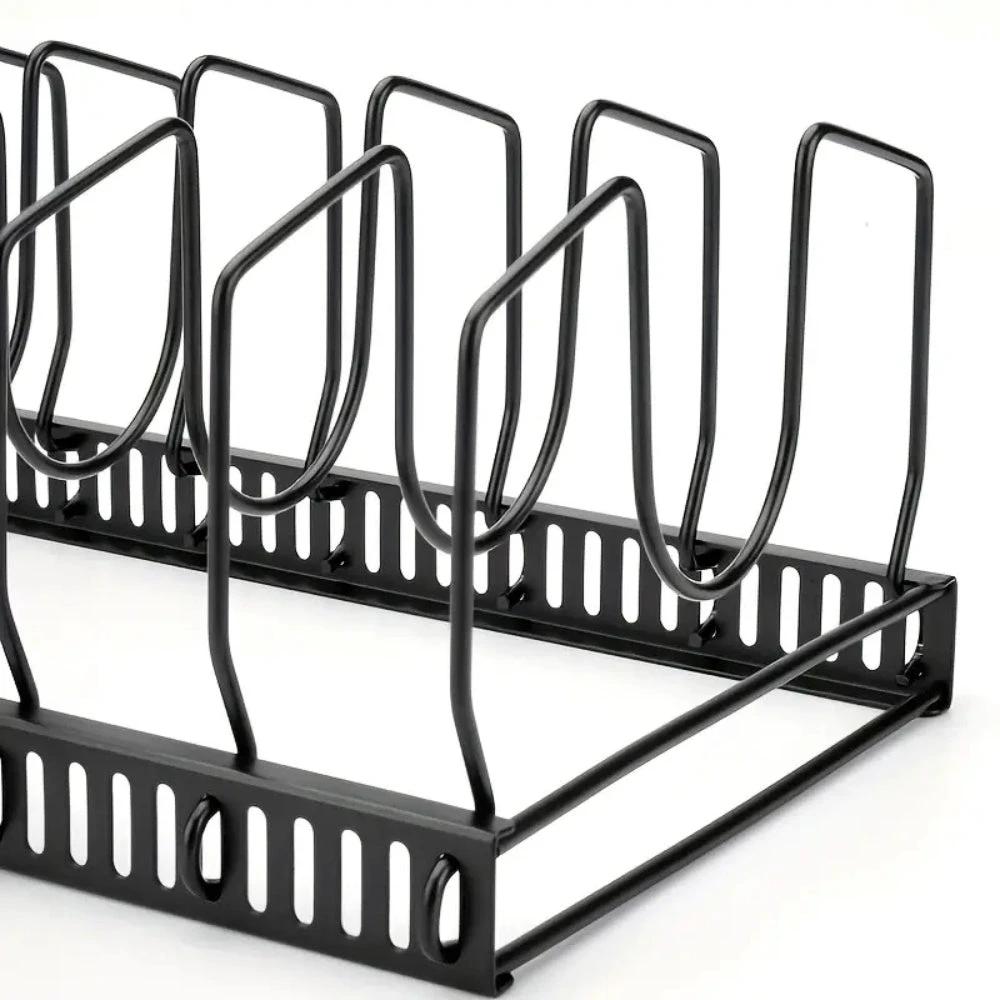 Iron Dish Pot Lid and Utensils Storage Rack by Casa & Beyond