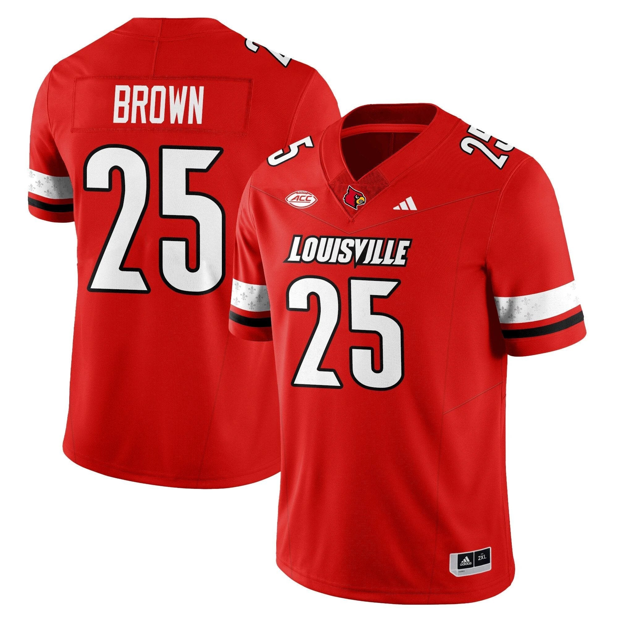 Isaac Brown Jersey #25 Louisville Football 2025 Vapor Limited Stitched Red by NCAA Football Jersey
