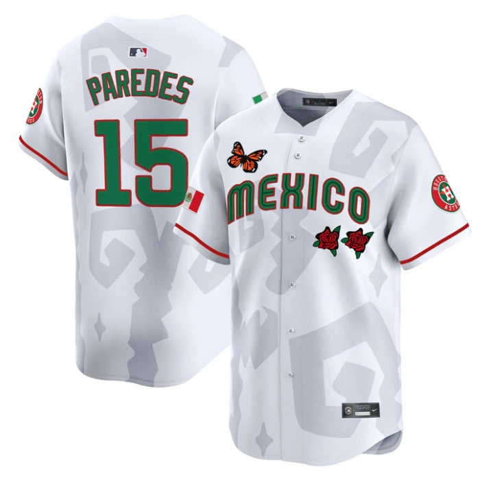 Isaac Paredes Jersey #15 Mexican Heritage 2025 Sentrock Vapor Limited Stitched White by My Store