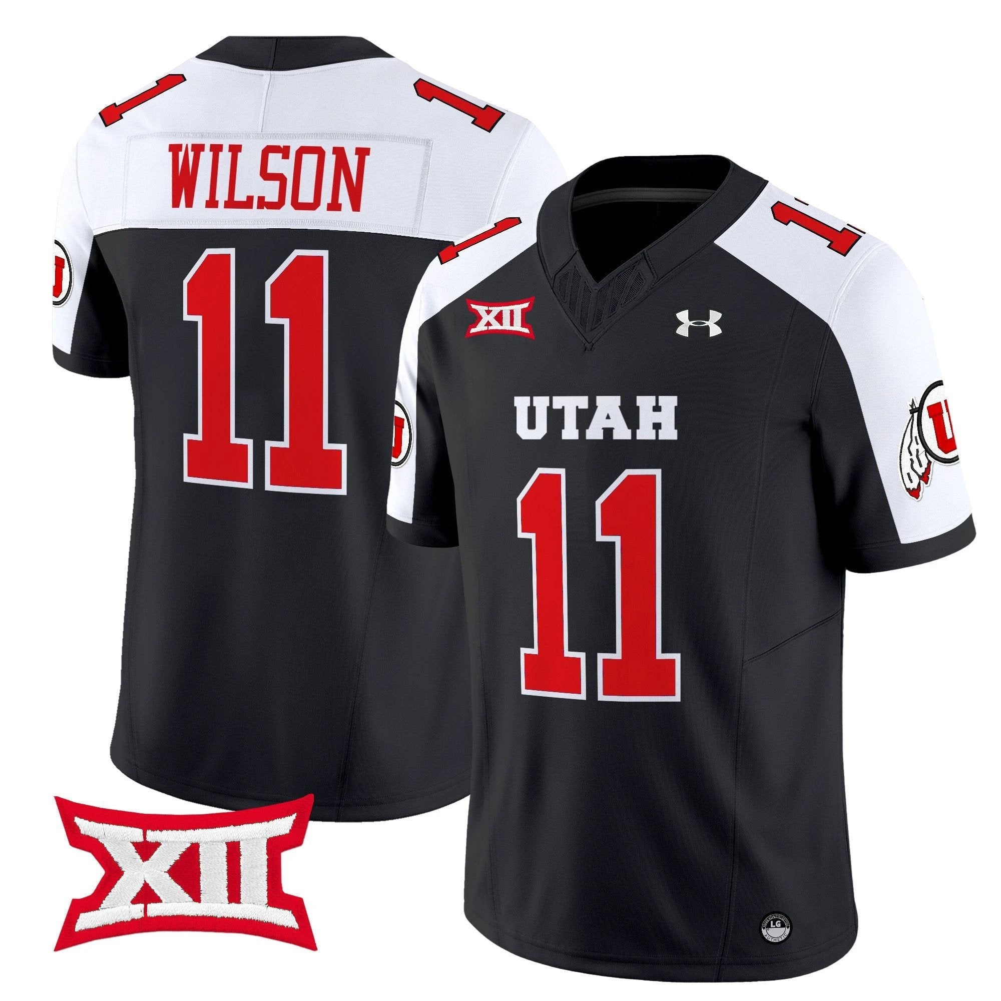Isaac Wilson Jersey #11 Utah Utes 2025 Vapor Limited Stitched Black Alternate by NCAA Football Jersey
