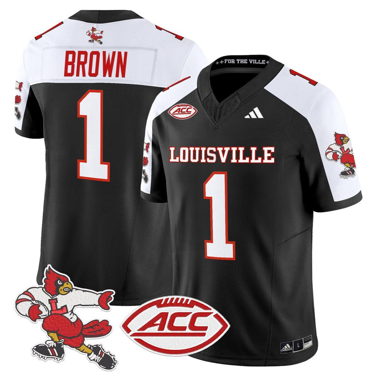 Isaac Brown Jersey #1 Louisville Cardinals 1980s Throwback Stitched by My Store NCAA Football Jerseys